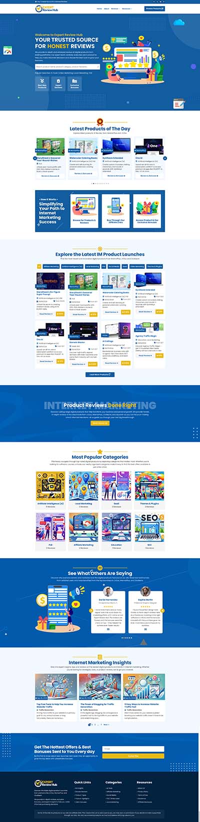 Home Page with Filterable Product Listings
