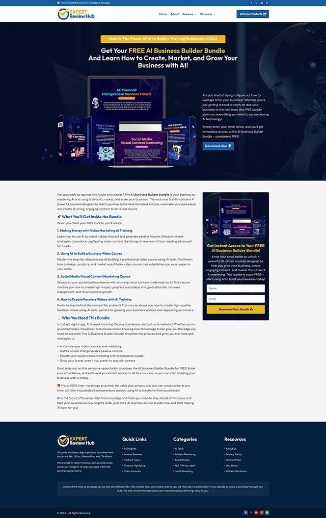 Home Page with Filterable Product Listings
